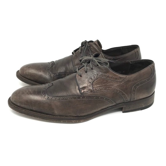 Magnanni Brown Leather Wingtip Dress Shoes 10.5